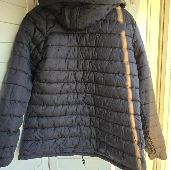 Womens Reversible Black  Jacket size M Hood - Picture 8 of 11